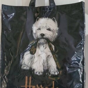 Pre- Loved Stunning Designer Harrods Iconic Beautiful Black Westie Dog Tote Bag